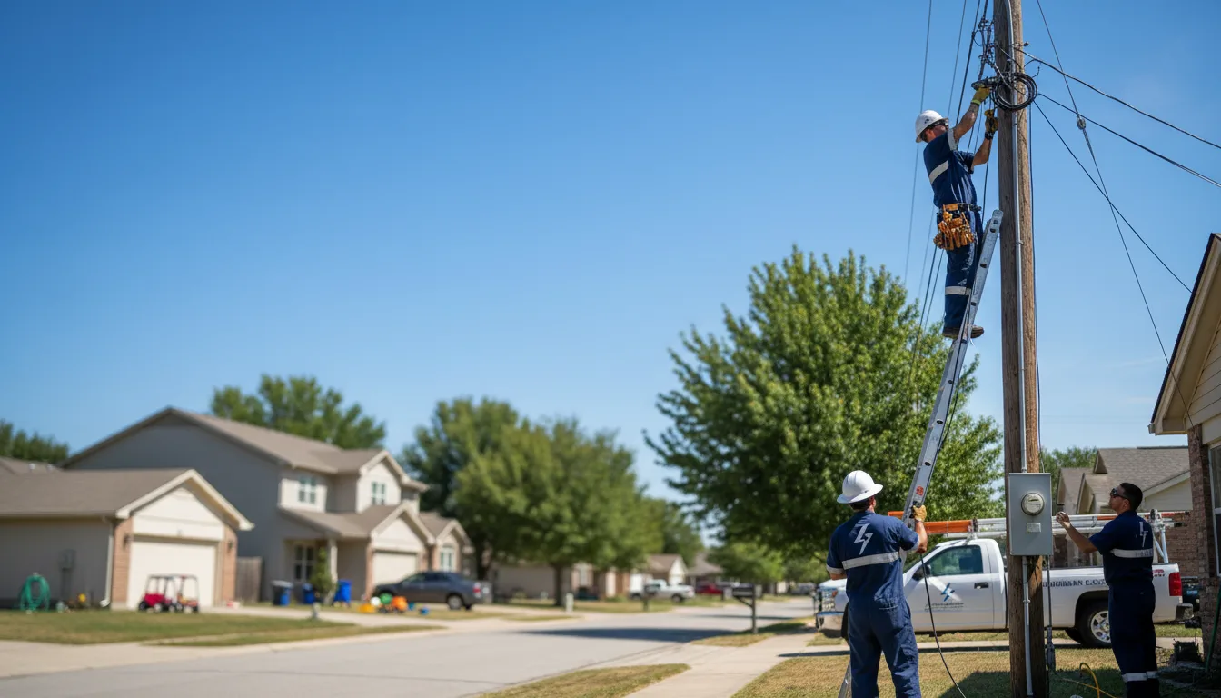 Residential electrician providing installation services in Nevada, TX